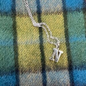 NWT Silver Chain Initial Necklace